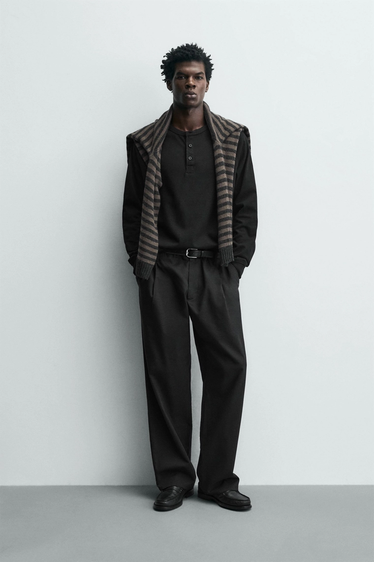 Футболка с горловиной хенли