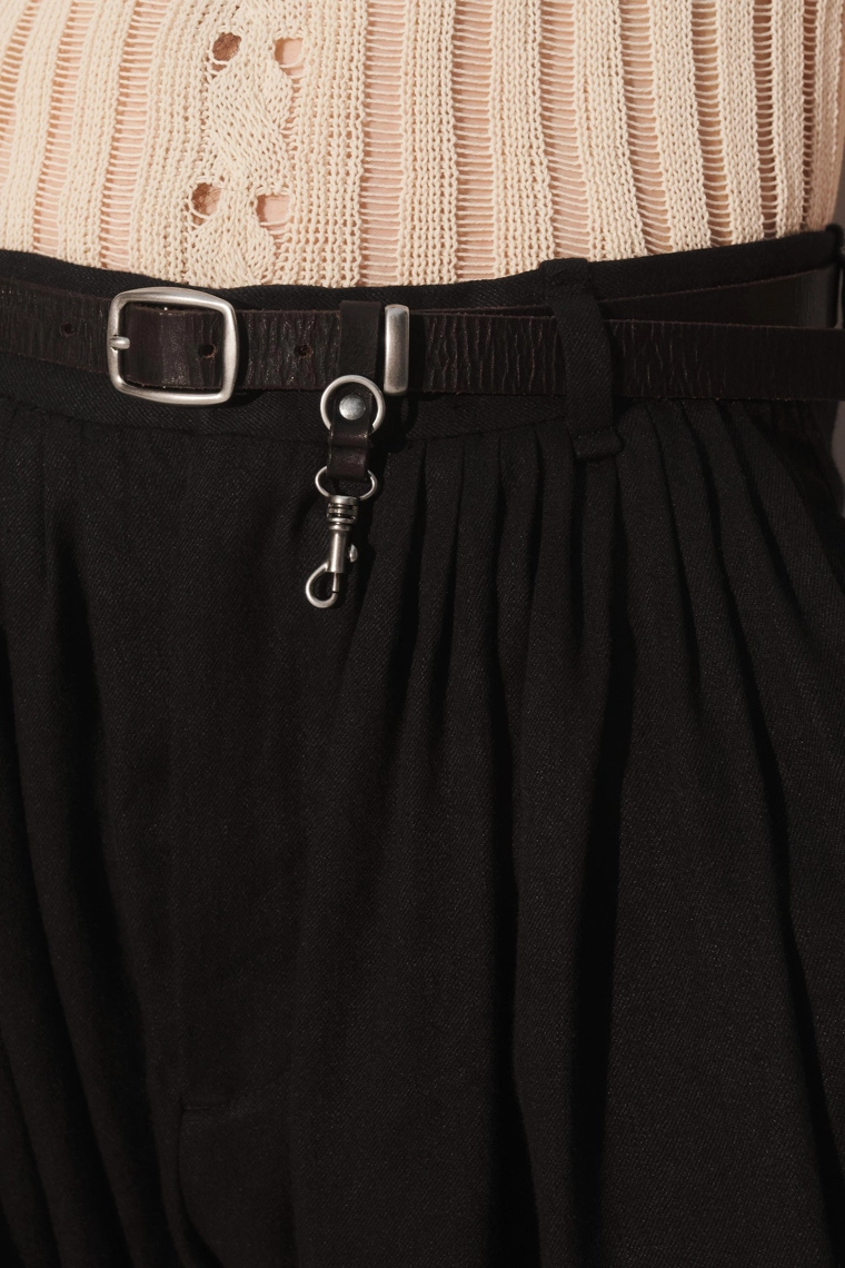 Кожаный пояс с контрастной пряжкой