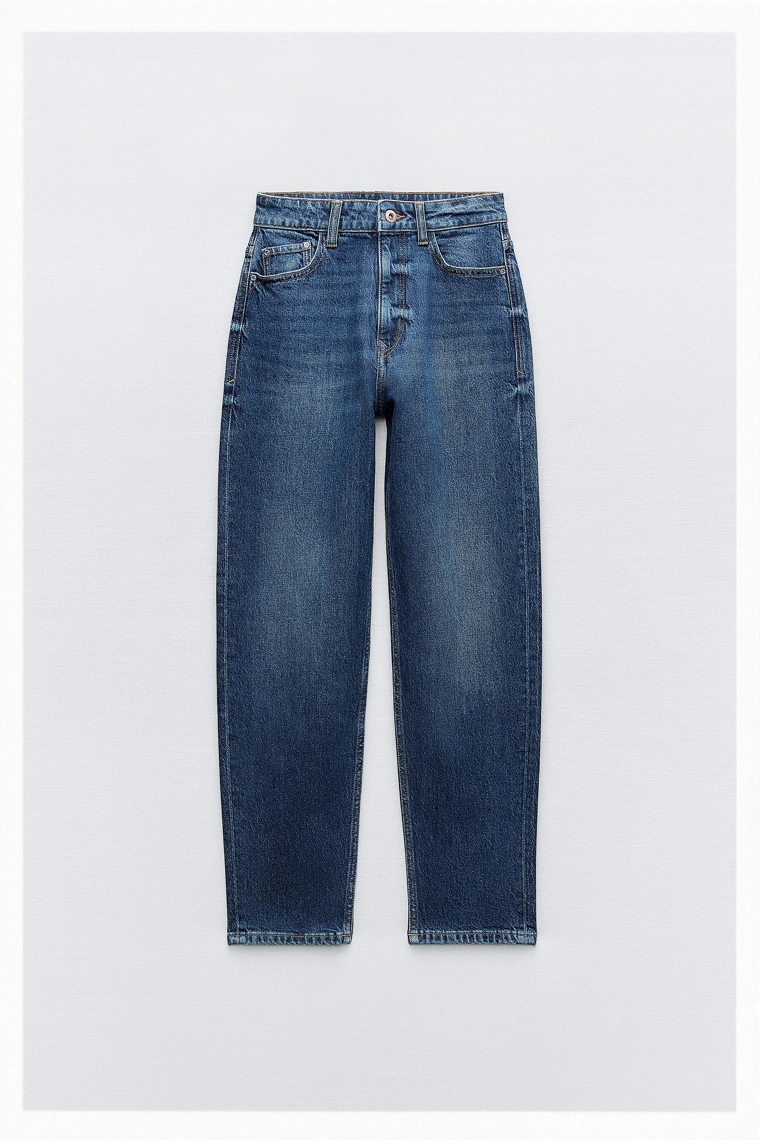 Джинсы z.01 с высокой талией и свободным кроем