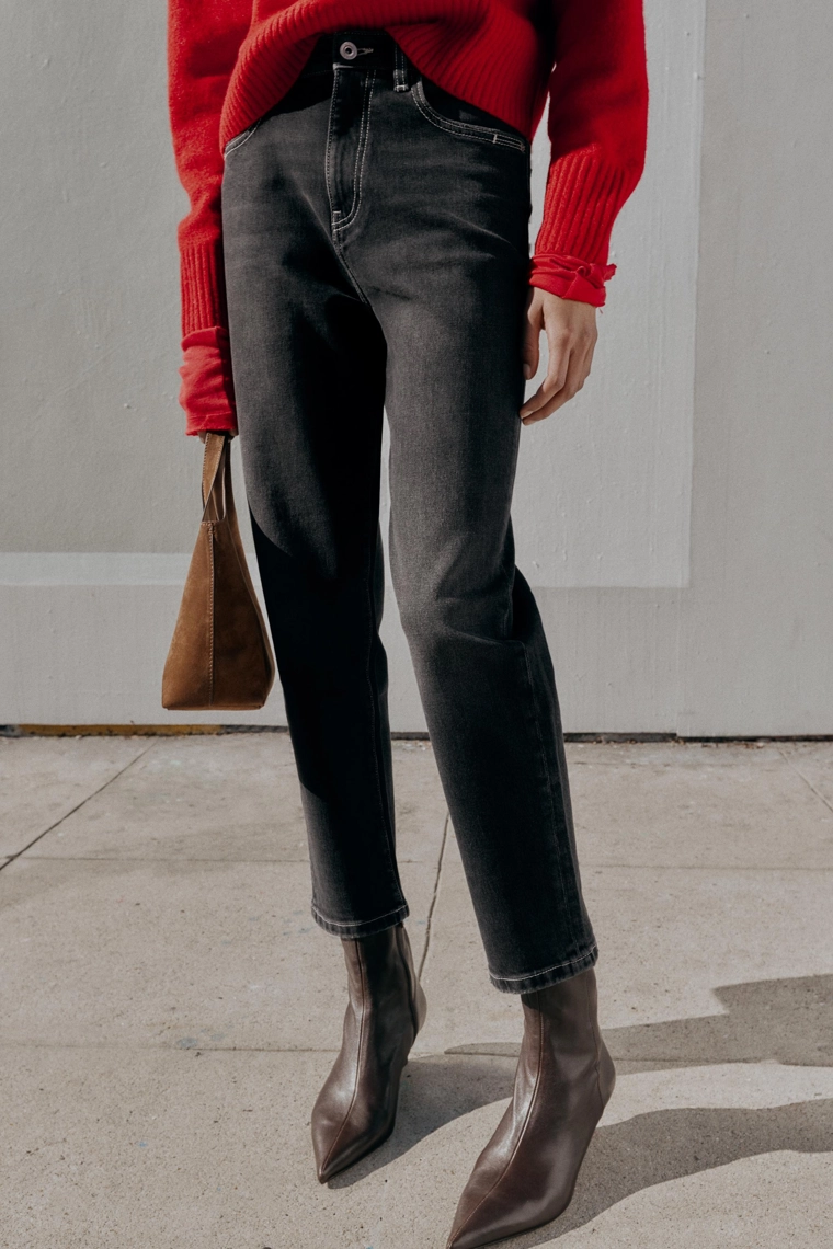 Джинсы z.01 с высокой талией и свободным кроем