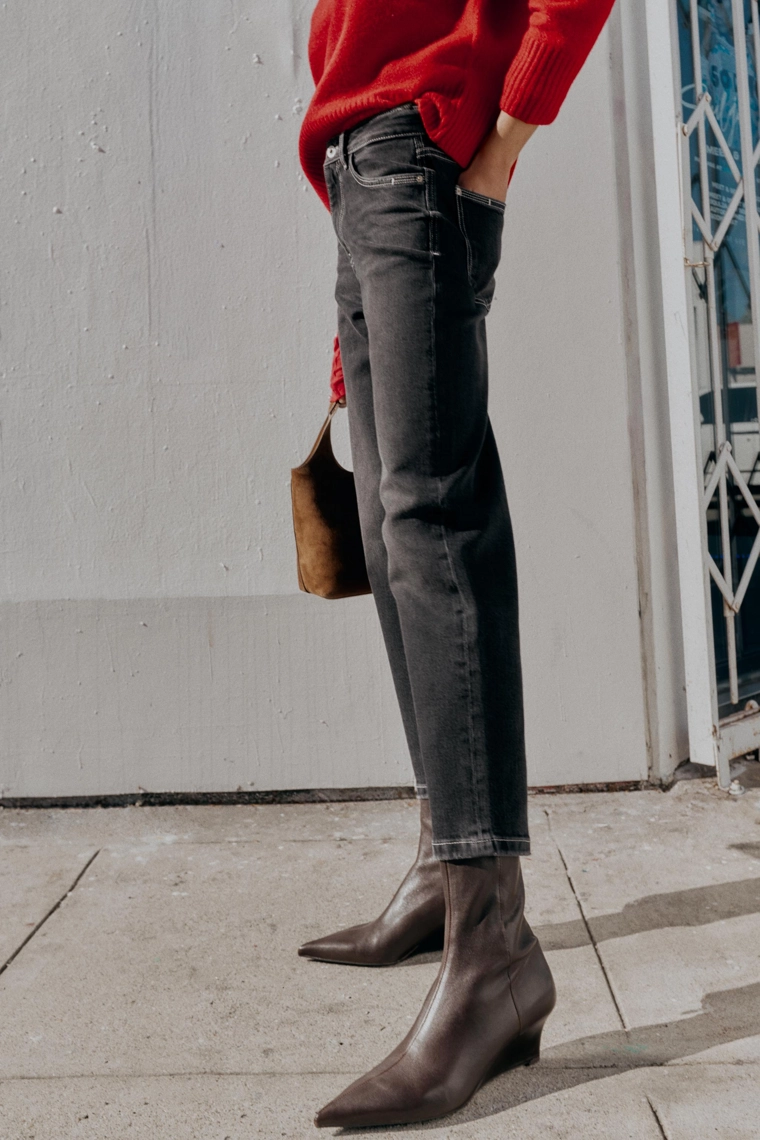 Джинсы z.01 с высокой талией и свободным кроем