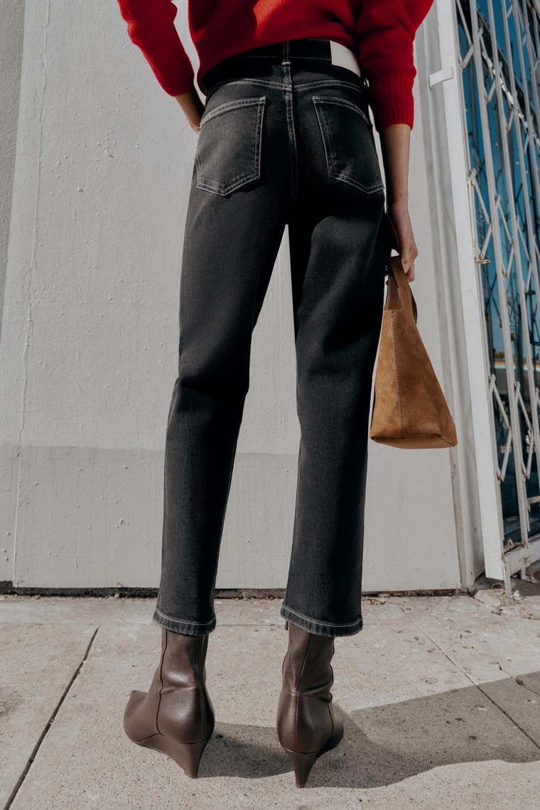 Джинсы z.01 с высокой талией и свободным кроем