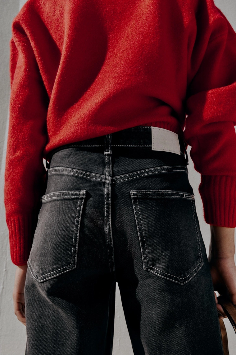 Джинсы z.01 с высокой талией и свободным кроем