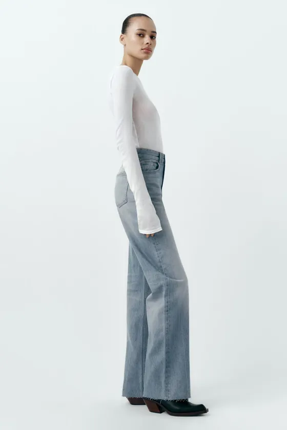 ДЖИНСЫ С ВЫСОКОЙ ПОСАДКОЙ TRF WIDE LEG