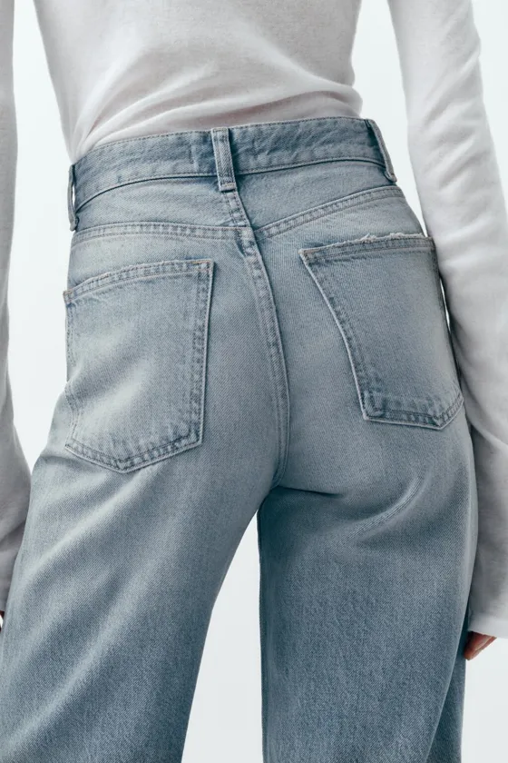ДЖИНСЫ С ВЫСОКОЙ ПОСАДКОЙ TRF WIDE LEG
