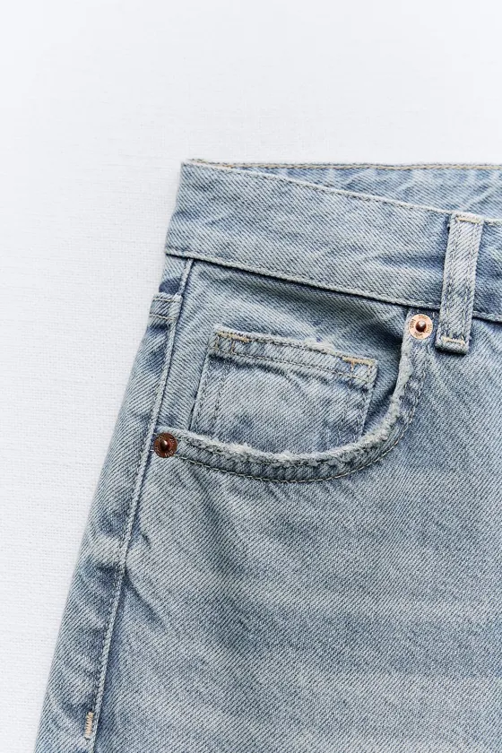 ДЖИНСЫ С ВЫСОКОЙ ПОСАДКОЙ TRF WIDE LEG