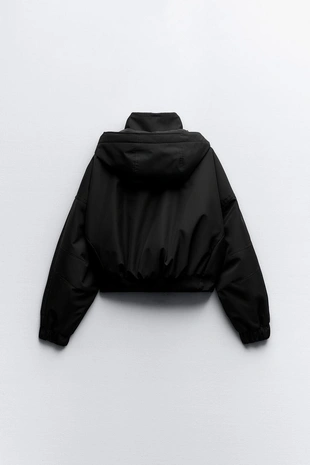 Укороченная куртка с капюшоном- Заказать в России