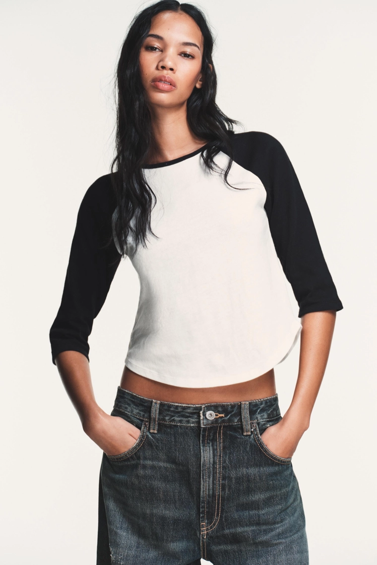 Джинсы trf средней посадки свободного кроя