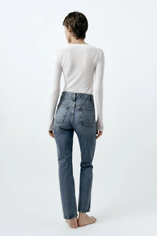 Джинсы TRF прямого кроя с высокой посадкой- Заказать в России