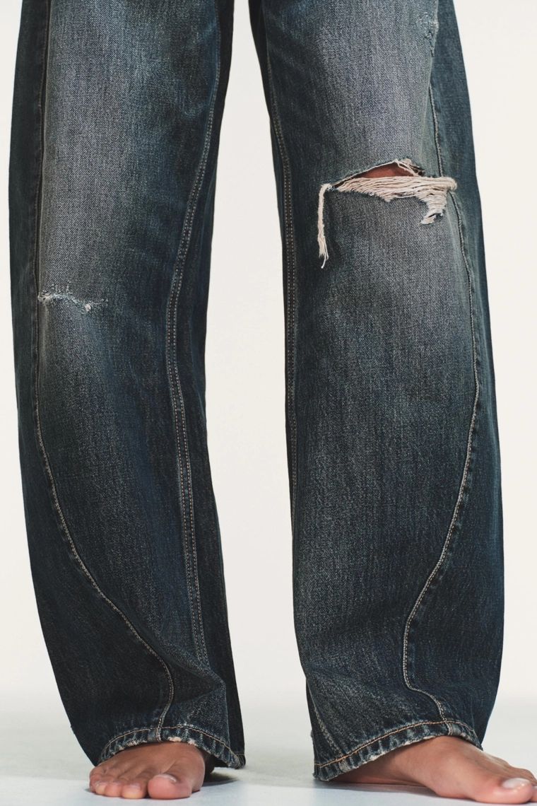 Джинсы trf средней посадки свободного кроя