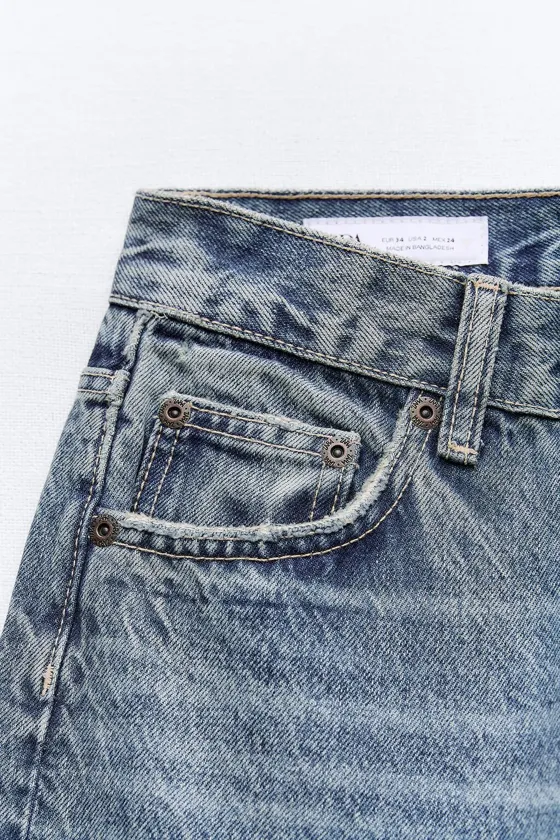 ДЖИНСЫ TRF ПРЯМОГО КРОЯ С ВЫСОКОЙ ПОСАДКОЙ