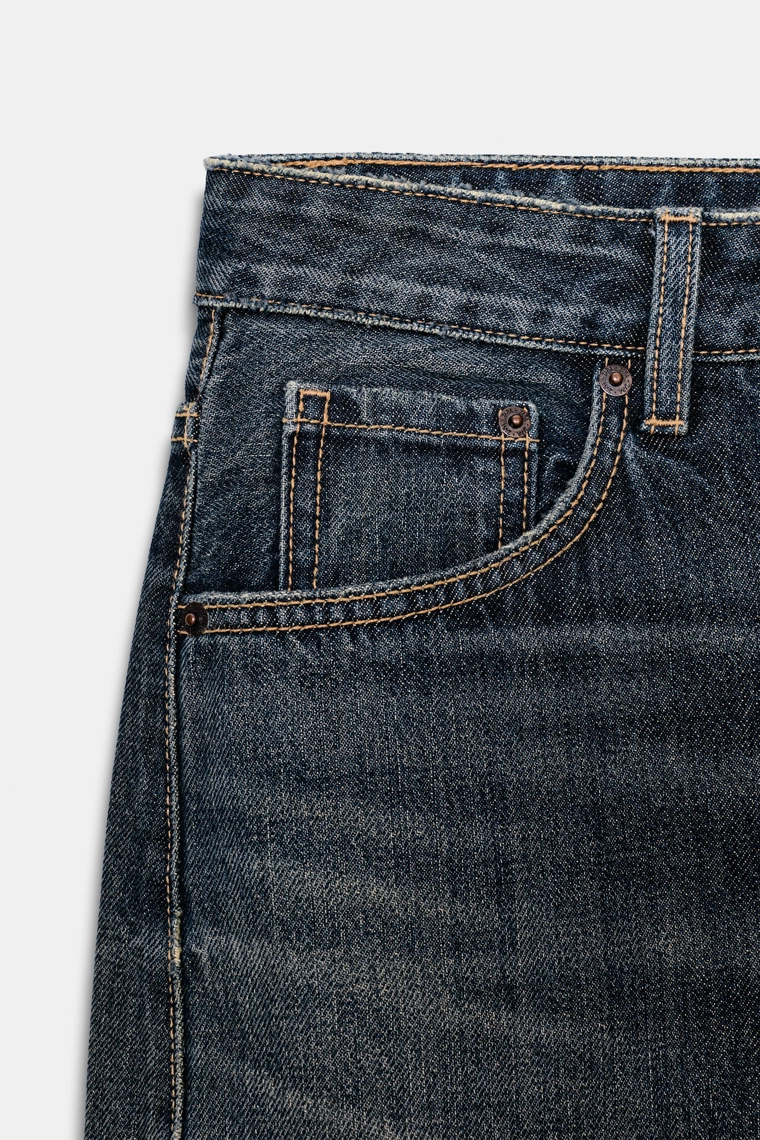 Джинсы trf средней посадки свободного кроя