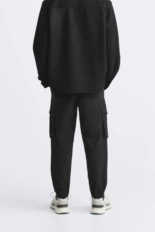 Брюки карго с эластичной талией- Заказать в России