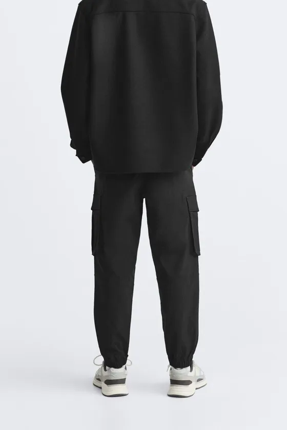 БРЮКИ КАРГО С ЭЛАСТИЧНОЙ ТАЛИЕЙ