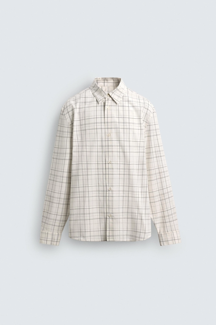 Рубашка свободного кроя в клетку