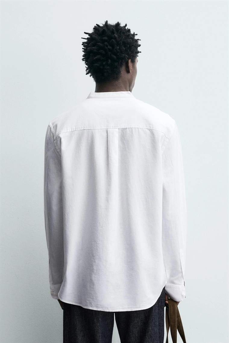 Рубашка из льна и хлопка