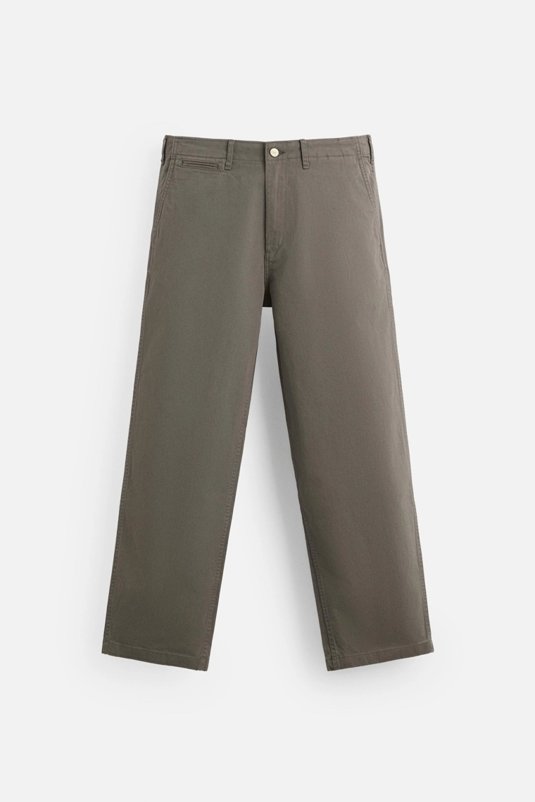 Брюки с объемным кроем chino