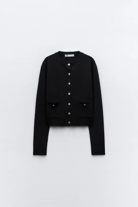 КАРДИГАН С ЗОЛОТИСТЫМИ ПУГОВИЦАМИ