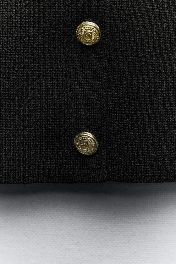 КАРДИГАН С ЗОЛОТИСТЫМИ ПУГОВИЦАМИ