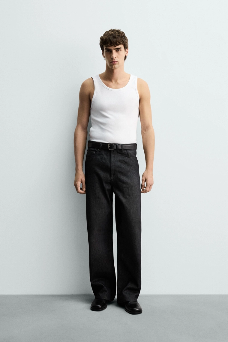 Базовый ребристый топ без рукавов