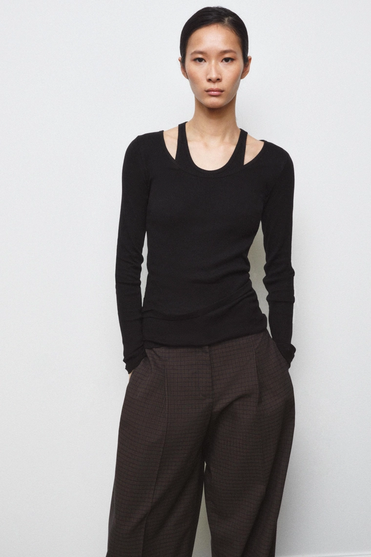 Футболка с двойным ребром