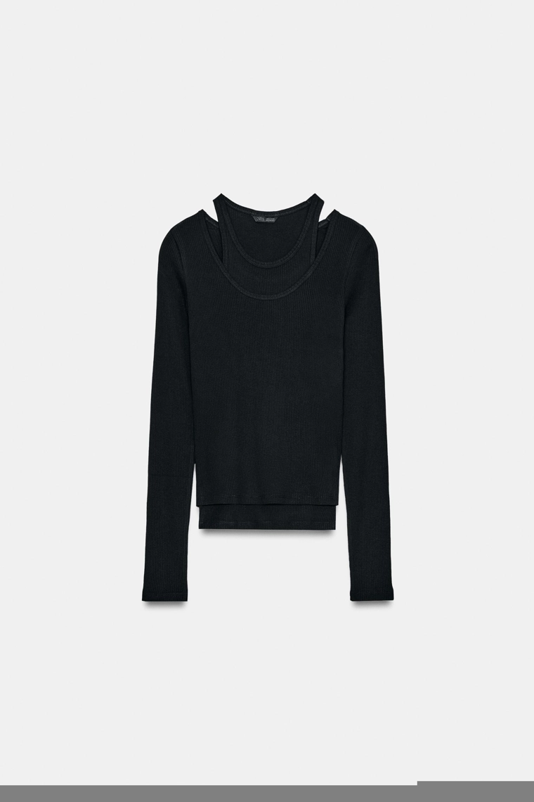 Футболка с двойным ребром