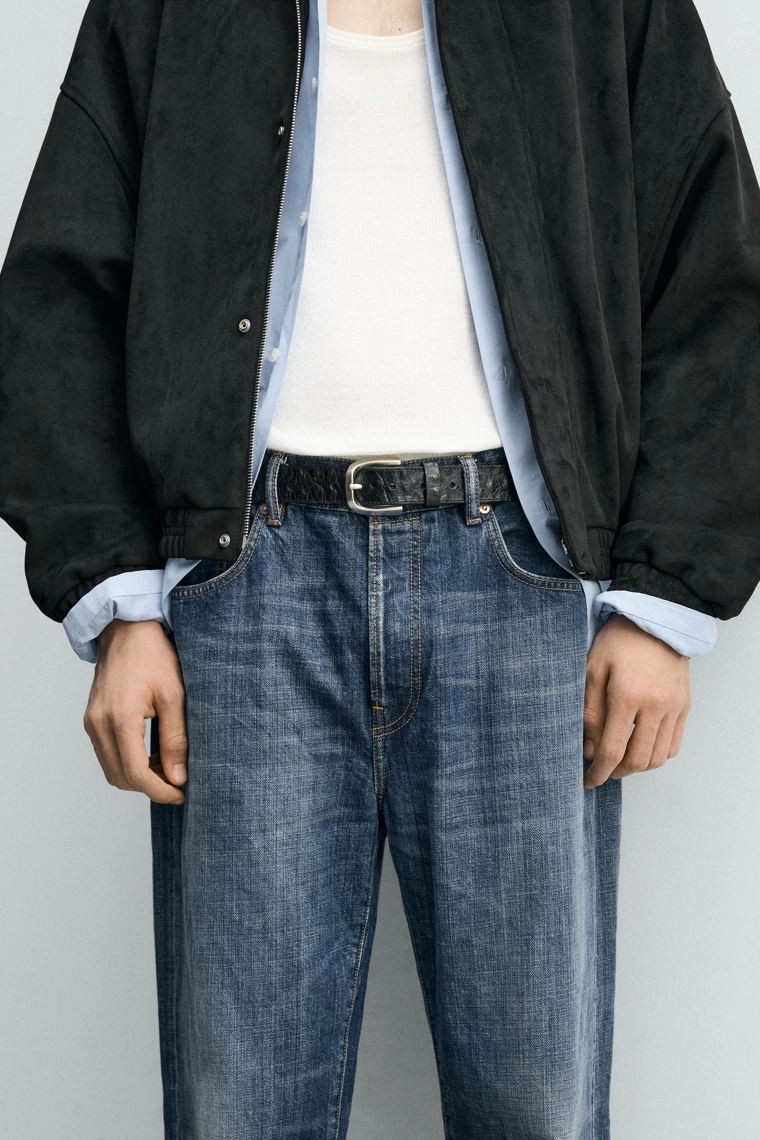 Ремень из тисненой кожи