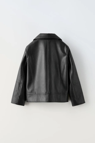 Куртка в байкерском стиле из искусственной кожи- Заказать в России