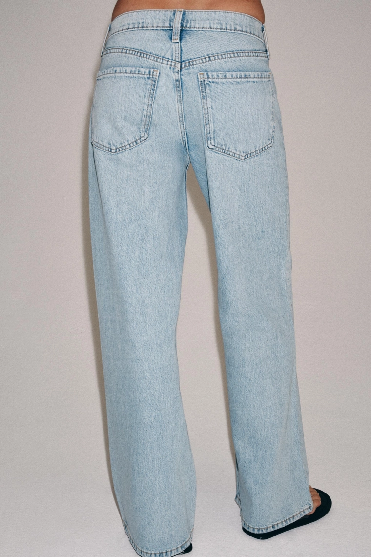 Джинсы с низкой посадкой и широкими штанинами коллекции zw