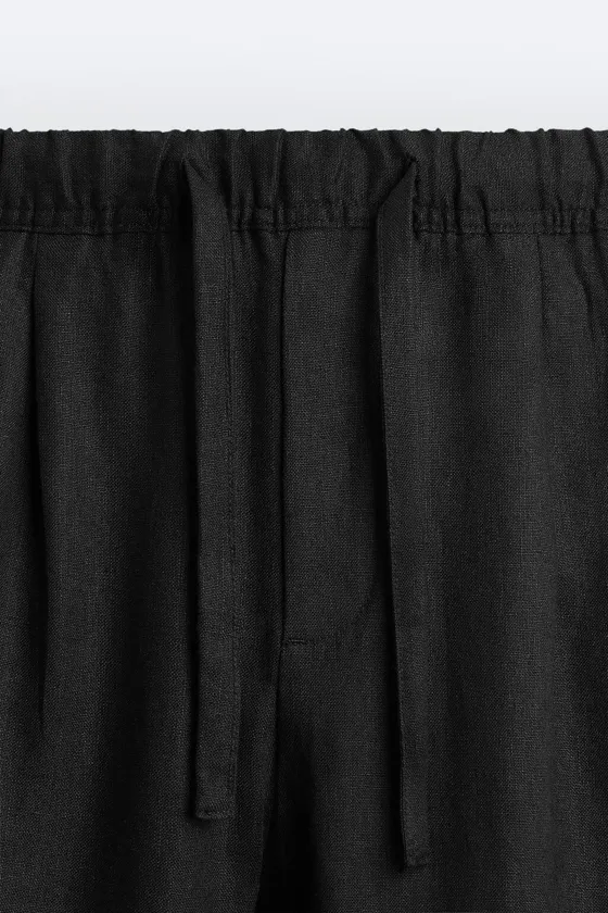 БРЮКИ-ДЖОГГЕРЫ ИЗ 100% ЛЬНА