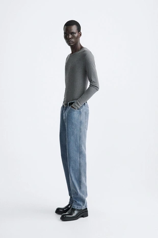 Футболка из полупрозрачной ткани в рубчик- Заказать в России