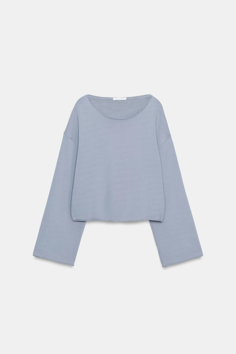 Свитшот с лодочным вырезом