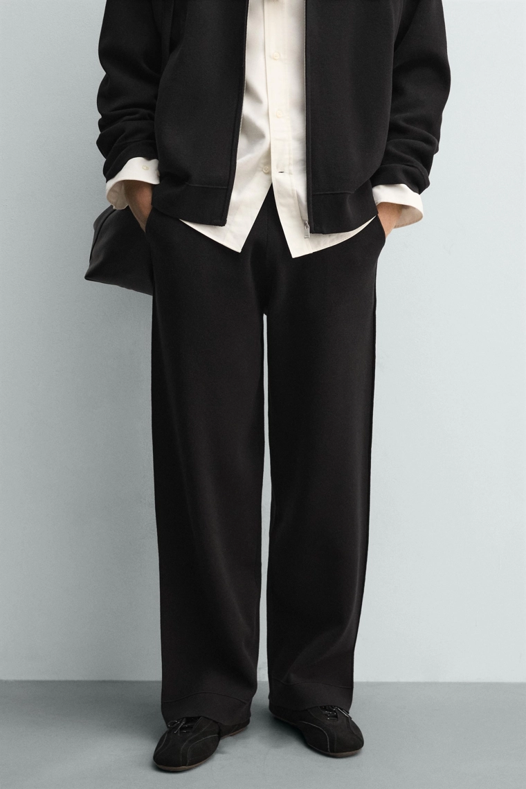 Широкие вязаные брюки