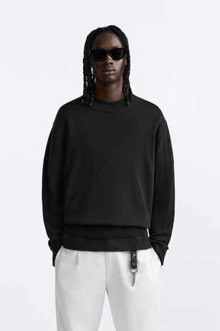 Свитер из хлопка и шерсти- Заказать в России