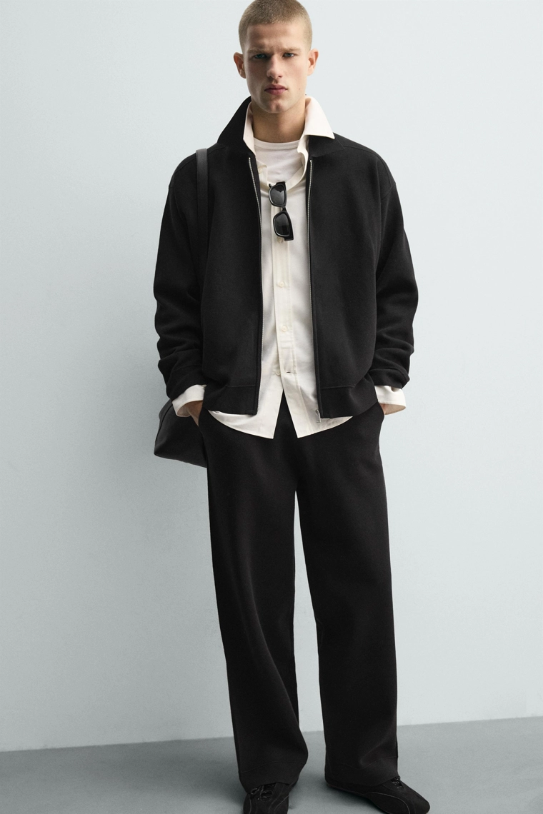 Широкие вязаные брюки