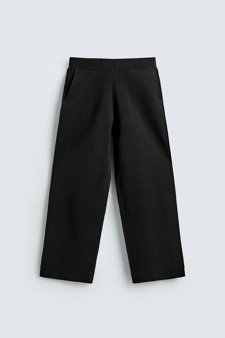 Широкие вязаные брюки