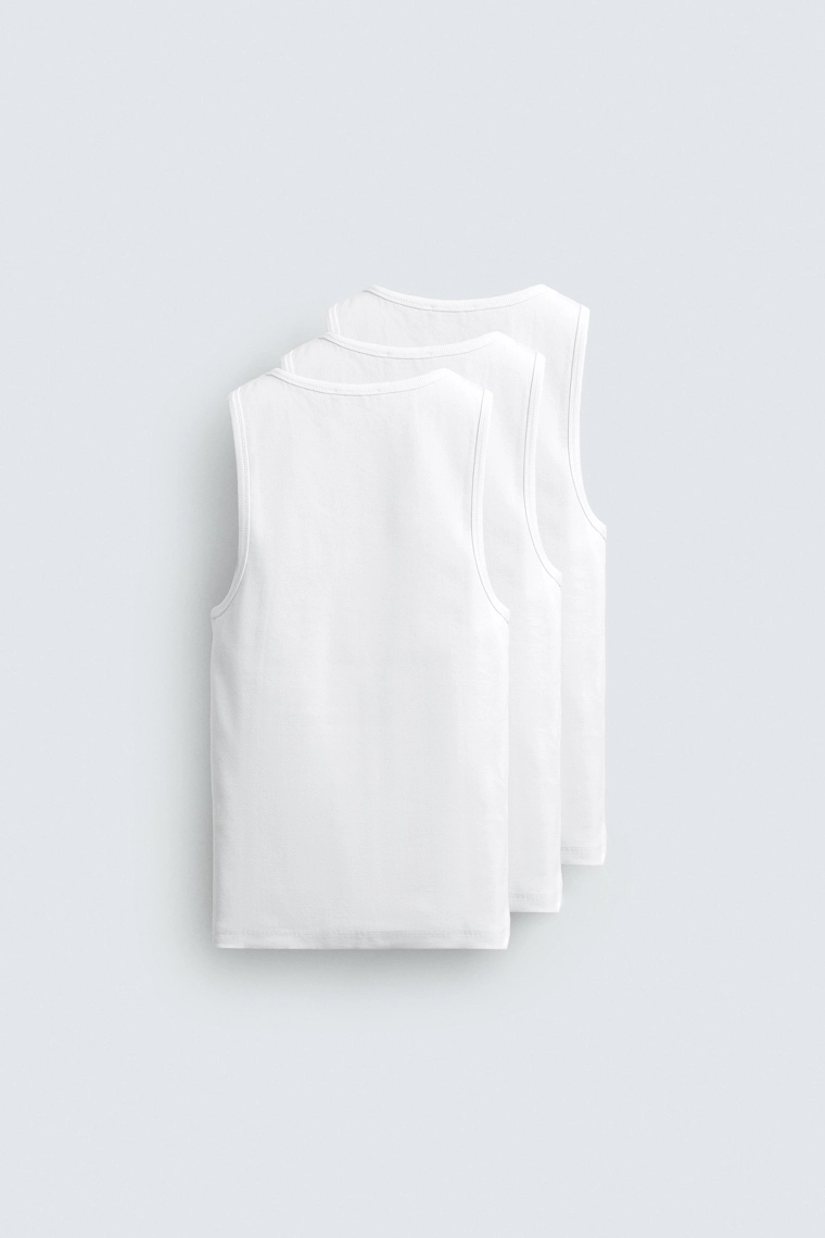 Набор из 3-х базовых футболок под пиджак, силуэт slim fit
