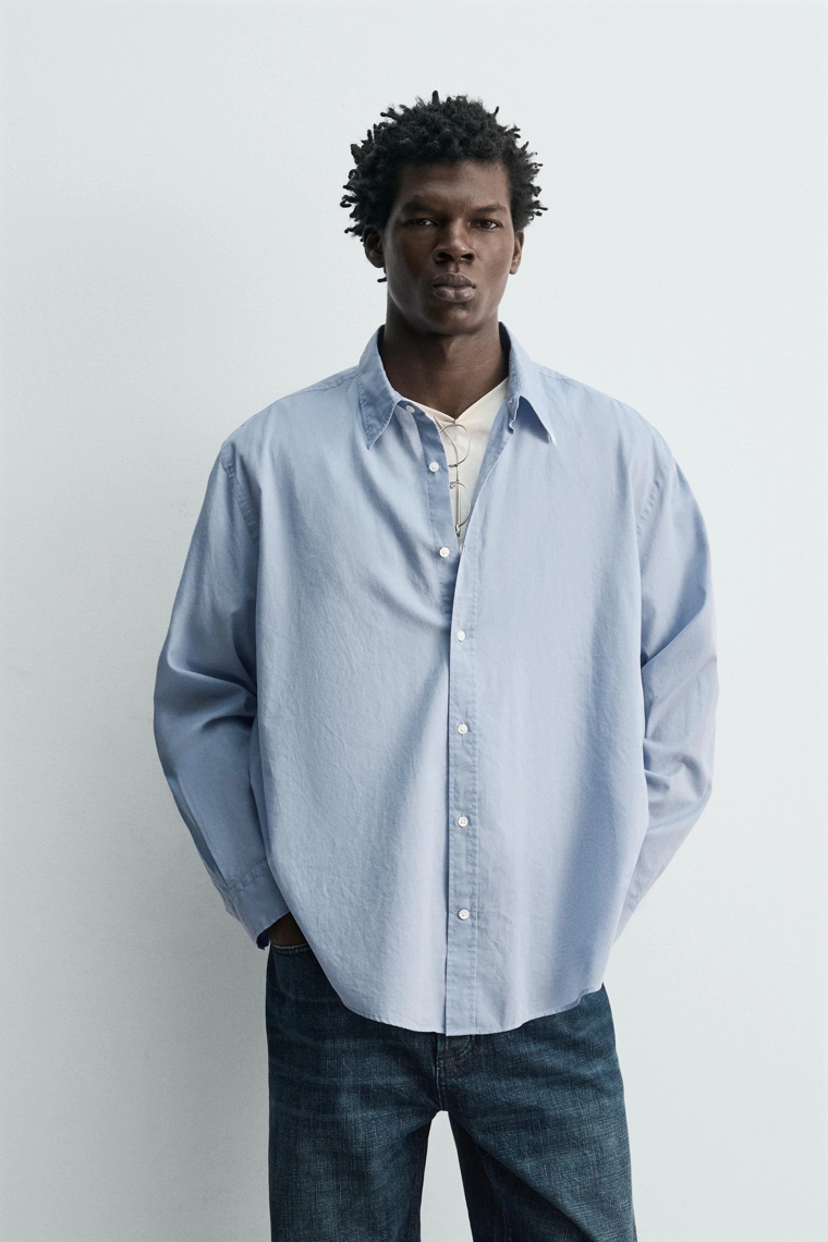 Рубашка из хлопкового вуаля