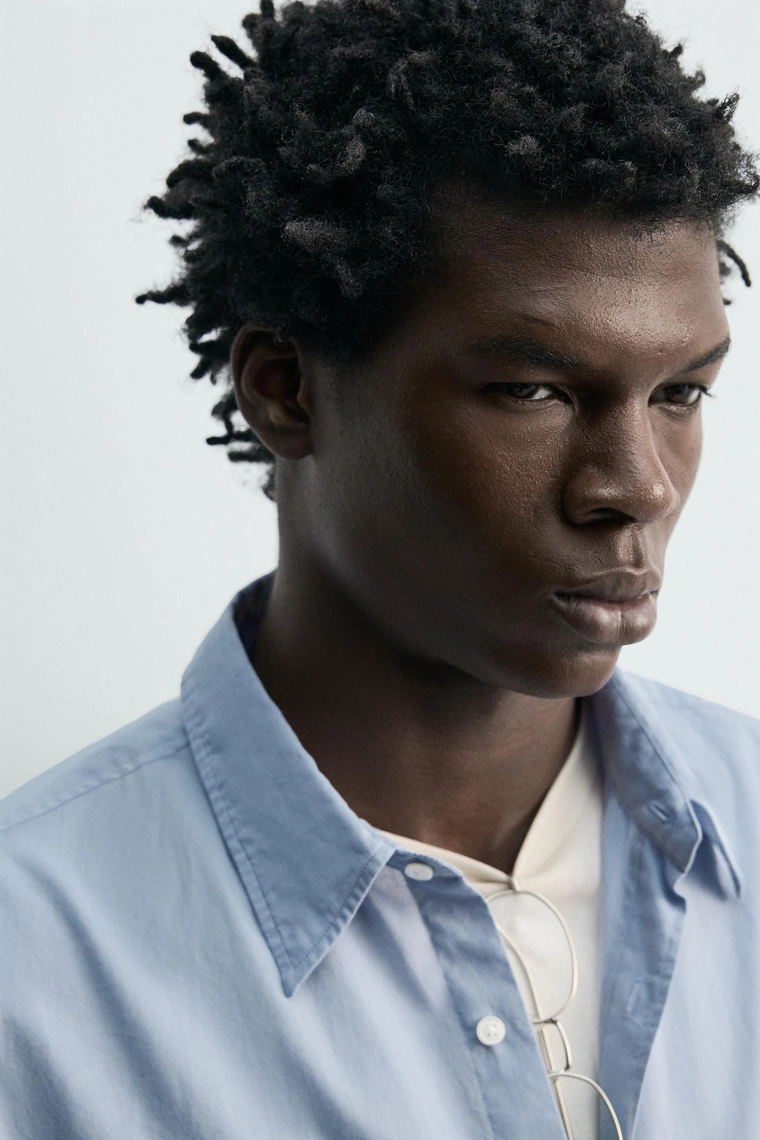 Рубашка из хлопкового вуаля