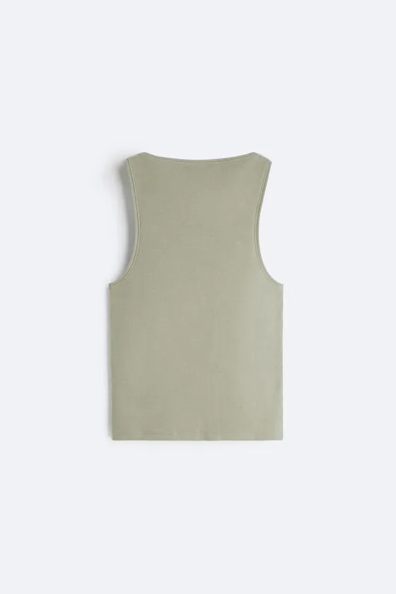 МАЙКА БЕЗ РУКАВОВ В РУБЧИК