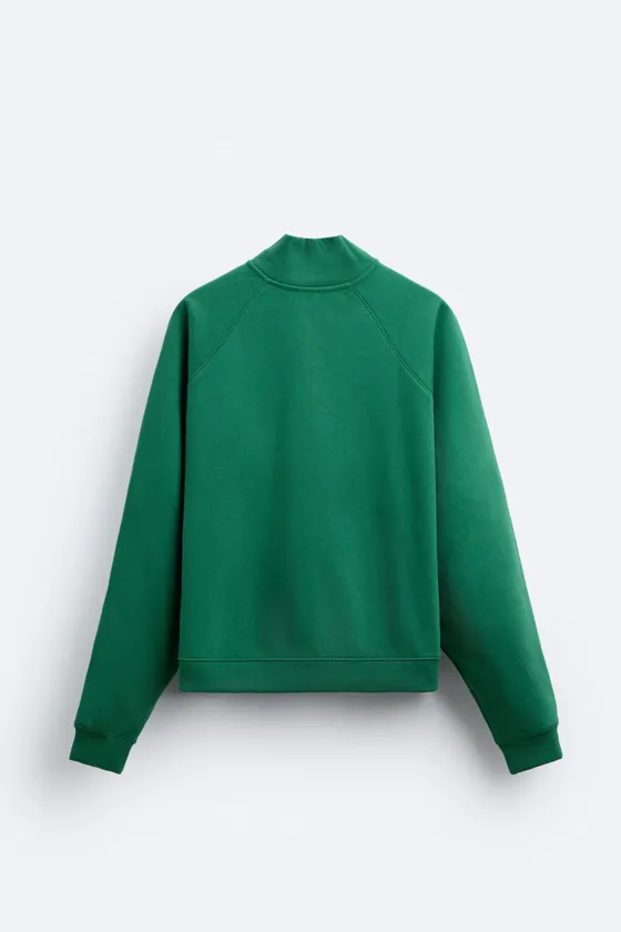 ТОЛСТОВКА CROPPED С МОЛНИЕЙ