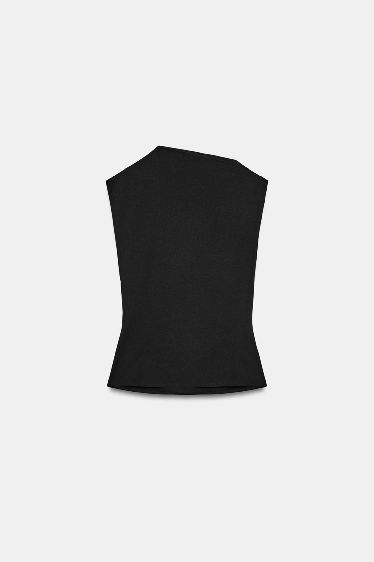 Топ из драпированного хлопка