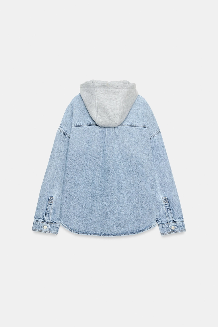 Джинсовая толстовка с капюшоном oversize z1975