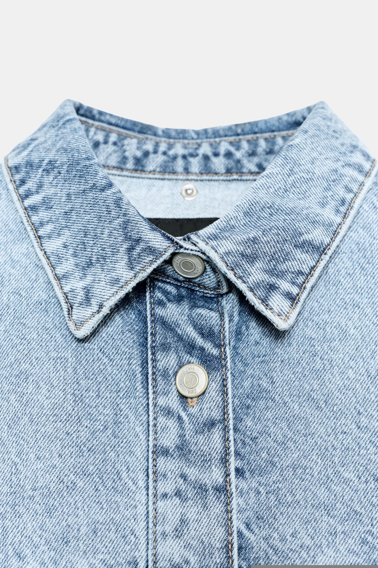 Джинсовая толстовка с капюшоном oversize z1975