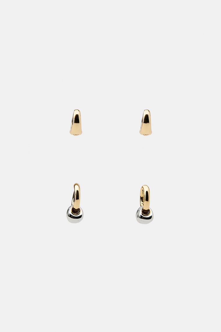 Набор разнообразных серёжек-кольца