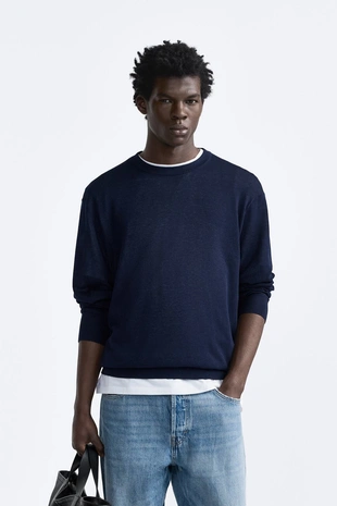 Свитер из хлопка и шелка