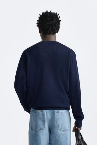 Свитер из хлопка и шелка