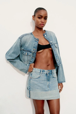 Джинсовая мини-юбка Trf- Заказать в России