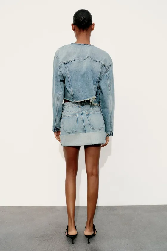 ДЖИНСОВАЯ МИНИ-ЮБКА TRF