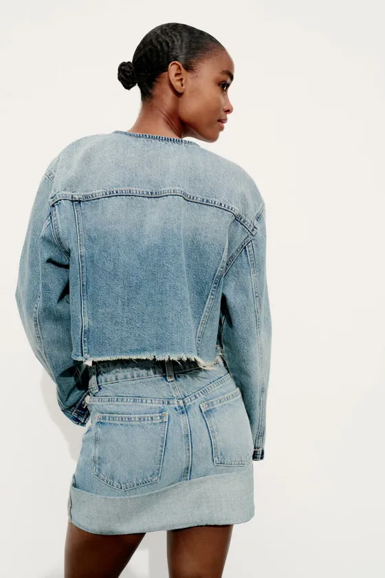 ДЖИНСОВАЯ МИНИ-ЮБКА TRF